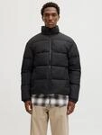 Steppjacke JACK & JONES "JJMAZE PUFFER COLLAR", Herren, Gr. L, schwarz, Web,