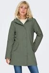 Funktionsmantel ONLY "ONLSALLY RAINCOAT OTW NOOS", Damen, Gr. M, wei&szlig; (castor gray