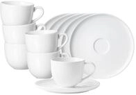 Ritzenhoff & Breker Tasse Skagen Kaffeetassen mit Untertassen 220 ml 6er Set,...