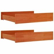vidaXL Bett Bettschubladen 2 Stk. Wachsbraun Massivholz Kiefer