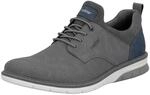 Slip-On Sneaker RIEKER, Herren, Gr. 40, grau (grau, jeansblau), Lederimitat, Textil,