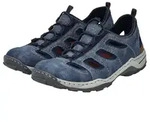 Rieker Slipper Trekking Schuh, Sandale, Sommerschuh mit praktischem Gummizug blau 42