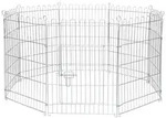 lionto Freigehege f&uuml;r Kleintiere, 8-teilig mit T&uuml;r & Netzabdeckung 59x78 cm,...