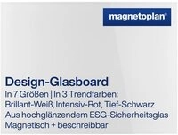 magnetoplan&reg; Anzeigetafel Design-Glasboard magn. 120x90cm - Brillant-wei&szlig; -