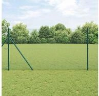 vidaXL Zaun, Geschwei&szlig;ter Drahtzaun Gr&uuml;n 1,2 x 50 m