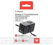 Verbatim Verbatim UTA Reiseadapter 70W USB-C/USB-A Schwarz Smartphone-Ladeger&auml;t