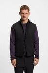 BOSS GREEN Fleeceweste Stehkragen, Relaxed Fit
