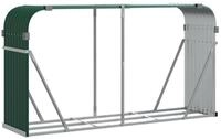 vidaXL Kaminholzregal Kaminholzunterstand Gr&uuml;n 234x45x100 cm Verzinkter Stahl,