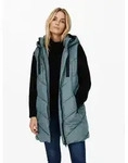 JDY Steppweste JDYSKYLAR LIFE HOOD WAISTCOAT OTW NOOS grau S (36)
