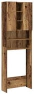 vidaXL Badregal NA Waschmaschinenschrank Altholz-Optik 64x25,5x190 cm