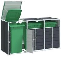 vidaXL M&uuml;lltonnenbox NA M&uuml;lltonnenverkleidung M&uuml;lltonnenbox Anthrazit Stahl