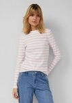 s.Oliver Langarmshirt T-Shirt Geripptes Langarmshirt im Slim Fit