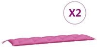 vidaXL Bankauflage, Gartenbank-Auflagen 2 Stk. Rosa Oxford-Gewebe