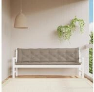 vidaXL Sitzkissen vidaXL Gartenbank-Auflagen 2 Stk. Taupe 200x50x7 cm...