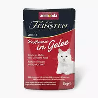 Animonda vom Feinsten Raffinesse in Gelee Adult reich an Huhn mit Rind 85 g - 2,