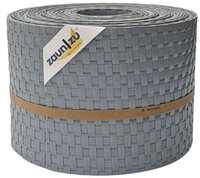 zaunzu Sichtschutzstreifen Rattan f&uuml;r Doppelstabmatten Hellgrau 10x 2,55m, (10x