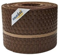 zaunzu Sichtschutzstreifen Rattan f&uuml;r Doppelstabmatten Honigbraun 10x 2,55m, (10x