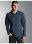 Trigema Poloshirt TRIGEMA Langarm Poloshirt mit Armb&uuml;ndchen (1-tlg)