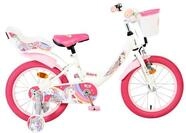 Volare Kinderfahrrad Unicorn M&auml;dchen 16 Zoll in wei&szlig;em Einhorn-Design -