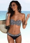 LASCANA Bikini-Hose Clara mit bedrucktem Umschlagbund