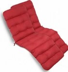 Beautissu Polsterauflage 2X Bequeme Liegenauflage Deckchair, 200x50x8 cm, Rot,