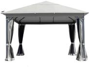 BRAST Pavillon Aluminium Infinity 4x4m viele Modelle & Farben inkl. Moskitonetz,