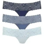 Vivance by Lascana String (3er-Pack) aus elastischer Baumwolle mit floraler...