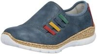 Rieker Slipper Slip-on Sneaker, Schlupfschuh, Halbschuh mit bunten...