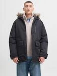 Parka JACK & JONES "JJCHARLIE DETACHABLE FAUX FUR PARKA", Herren, Gr. XS, schwarz,