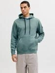 Kapuzensweatshirt JACK & JONES "JCOFUSION SWEAT BADGE HOOD", Herren, Gr. L, north