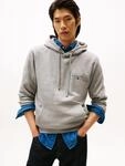 Hoodie TOMMY HILFIGER "BRAND LOVE SMALL HILFIGER", Herren, Gr. M, medium grau