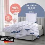 Excellent Daunenbettdecke + 3-Kammer-Kopfkissen Wien, F&uuml;llung: Bettdecke: 90%