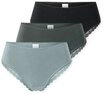 Schiesser Brasilslip Modern Multipacks (3er Pack) Spitzenb&auml;nder, Single-Jersey,