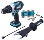 Makita Schlagbohrmaschine DHP 458 Z 18 V 91 Nm + 22 tlg. Bit Set - ohne Akku,...