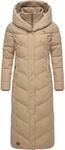 Steppmantel RAGWEAR "Steppmantel Natalka Extralong", Damen, Gr. XS, grau (taupe24),