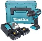 Makita Akku-Schrauber DDF 490 RGJ 18 V 65 Nm 1/2" + 2x Akku 6,0 Ah + Ladeger&auml;t...