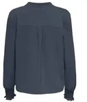 ONLY Langarmbluse ONLMETTE (1-tlg) Drapiert/gerafft blau L (40)