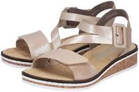 Rieker Riemchensandale Sommerschuh, Sandalette, Keilabsatz, mit asymmetrischem