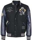 Collegejacke TOP GUN "College Jacke TG25014", Herren, Gr. L, blau (navy),