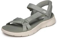 Sandale SKECHERS "GO WALK FLEX SANDAL-ILLUMINATE", Damen, Gr. 36, sage, oliv, Textil,