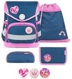 Belmil Schulranzen Schulranzen Set,Compact,Brustgurt,Magnetverschluss,Patches