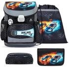 Belmil Schulranzen Belmil Mini-Fit ergonomisches Schulranzen-Set 4-teilig "Race...