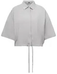 Drykorn Hemdbluse grau,Casual,Modal,Unifarben,Hemdblusenkragen,Kurz,Relaxed Fit grau