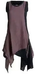 Vishes Sommerkleid &Auml;rmelloses Lagenlook Kleid handgewebte Baumwolle Goa, Boho,