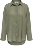 Hemdbluse ONLY "ONLBRUXELLES V- LS LIN BL SHIRT PNT NOOS", Damen, Gr. XS, gr&uuml;n