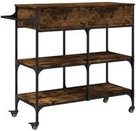 vidaXL K&uuml;chenwagen K&uuml;chenwagen R&auml;uchereiche 105x42x95 cm Holzwerkstoff