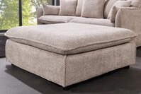 riess-ambiente Fu&szlig;hocker HEAVEN 100cm beige &middot; Hussensofa inkl. Kissen und