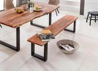 Home affaire Sitzbank Manhattan, mit Baumkantenoptik und Gestell U-Form aus...