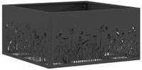 vidaXL Feuerkorb 60 x 60 x 30 cm Feuerschale Feuerstelle Quadrat Schwarz...
