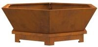 vidaXL Feuerkorb 75 x 75 x 28 cm Feuerschale Feuerstelle Sechseckig 75x75x28 cm